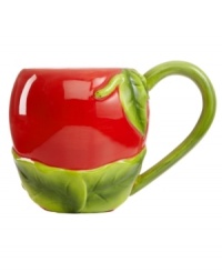 Take a bite out of Martha Stewart Collection's Apple collection with figural mugs. Touches of green and red peels evoke fall's juiciest fruit from every corner of your kitchen.