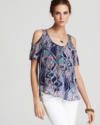 Ella Moss Top - Stained Glass Cold Shoulder Top Ella Moss Top - Stained Glass Cold Shoulder Top