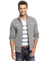 Looking for a different feel for fall? This quilted track jacket from INC International Concepts brings cool texture to your layered look. Looking for a different feel for fall? This quilted track jacket from INC International Concepts brings cool texture to your layered look.