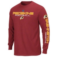 NFL Washington Redskins Primary Receiver III Long Sleeve T-Shirt, Dark Garnet NFL Washington Redskins Primary Receiver III Long Sleeve T-Shirt, Dark Garnet