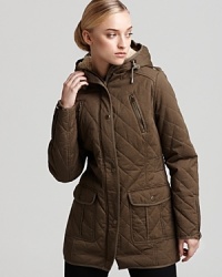 The definition of plush, this Marc New York parka boasts a sherpa-lined hood and luxe quilting. Pleated pockets and adjustable tabs at the waist lend the chic, making this a seasonal must. The definition of plush, this Marc New York parka boasts a sherpa-lined hood and luxe quilting. Pleated pockets and adjustable tabs at the waist lend the chic, making this a seasonal must.