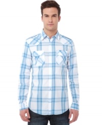 Modern Western details give this Buffalo David Bitton shirt a shot of ranch-hand cool. Modern Western details give this Buffalo David Bitton shirt a shot of ranch-hand cool.