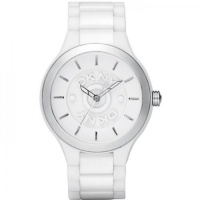DKNY White Ladies DKNY Branded Dial Watch