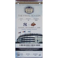 Steiner Sports MLB New York Yankees Magnetic Acrylic Ticket Paper Weight with Final Game Commemorative Ticket (6.5 x 3 x 4mm)