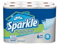 Sparkle Big Roll, White Pick A Size, 6 Count Sparkle Big Roll, White Pick A Size, 6 Count
