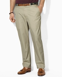 Classic-fitting pant is tailored in fine woven cotton, designed with a flat front, narrow leg and washed for a vintage, timeworn appeal. Classic-fitting pant is tailored in fine woven cotton, designed with a flat front, narrow leg and washed for a vintage, timeworn appeal.