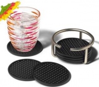 Spectrum 43578 Flex Coasters, Black, 6 Count Spectrum 43578 Flex Coasters, Black, 6 Count