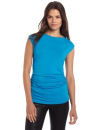 Vince Camuto Women's Boat Neck Rouched Top Vince Camuto Women's Boat Neck Rouched Top