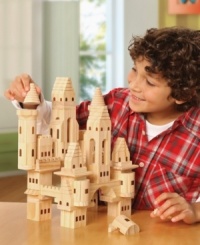 Sky high. Build elaborate castles with this 75-piece TreeHaus Solid wood castle block set for hours of imaginative fun. Sky high. Build elaborate castles with this 75-piece TreeHaus Solid wood castle block set for hours of imaginative fun.
