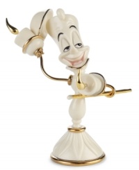 Sparks will fly with Beauty and the Beast's hopeless romantic, Lumiere. Featuring gold accents in glazed porcelain, Disney fans can't help but fall in love. Sparks will fly with Beauty and the Beast's hopeless romantic, Lumiere. Featuring gold accents in glazed porcelain, Disney fans can't help but fall in love.