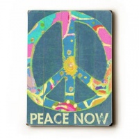 Peace Now 14x20 Artistic Planked Wood Sign by Lisa Weedn Peace Now 14x20 Artistic Planked Wood Sign by Lisa Weedn
