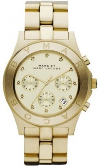 Marc Jacobs Chrono Glitz Gold Dial Women's Watch MBM3101 Marc Jacobs Chrono Glitz Gold Dial Women's Watch MBM3101