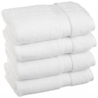 Superior 900 Gram Egyptian Cotton 4-Piece Hand Towel Set, White Superior 900 Gram Egyptian Cotton 4-Piece Hand Towel Set, White