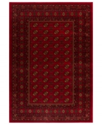 Lay down a layer of Russian-inspired interest with the Boukara area rug. Colors of rich crimson, gold, black and more are woven in dense, heavy-weight heat-set polypropylene for a surprisingly lush, high-fashion addition to any room. Made in the USA. (Clearance) Lay down a layer of Russian-inspired interest with the Boukara area rug. Colors of rich crimson, gold, black and more are woven in dense, heavy-weight heat-set polypropylene for a surprisingly lush, high-fashion addition to any room. Made in the USA. (Clearance)