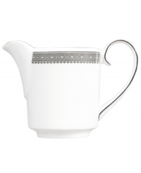 Inspired by the luxurious details that mark a Vera Wang gown, the Lace dinnerware and dishes set features a delicate, lace-patterned border in gleaming platinum. Inspired by the luxurious details that mark a Vera Wang gown, the Lace dinnerware and dishes set features a delicate, lace-patterned border in gleaming platinum.