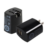 PowerGen Black 2.4-Amp (12 Watt) Dual USB Wall Charger w/Sviwal Plug Designed for Apple and Android Devices PowerGen Black 2.4-Amp (12 Watt) Dual USB Wall Charger w/Sviwal Plug Designed for Apple and Android Devices