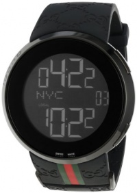 Gucci Men's YA114207 I-Gucci Digital Black Green Red Strap Watch Gucci Men's YA114207 I-Gucci Digital Black Green Red Strap Watch