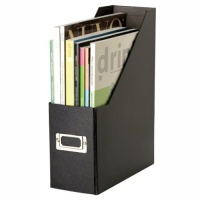 Snap-N-Store Fiberboard Magazine File with PVC Laminate, 12 1/4 H, 3 7/8 W, 9 3/4 D1 count, Black (SNS01565) Snap-N-Store Fiberboard Magazine File with PVC Laminate, 12 1/4 H, 3 7/8 W, 9 3/4 D1 count, Black (SNS01565)