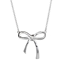 Sterling Silver Bow Necklace Sterling Silver Bow Necklace