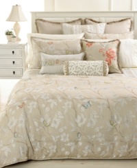 The butterfly effect. Exotic luxury is achieved with this nature-inspired Mariposa decorative pillow from Martha Stewart Collection. Multi-colored butterflies and flowers make a statement against a muted landscape.Hidden zipper. The butterfly effect. Exotic luxury is achieved with this nature-inspired Mariposa decorative pillow from Martha Stewart Collection. Multi-colored butterflies and flowers make a statement against a muted landscape.Hidden zipper.
