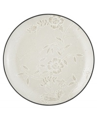 A fresh twist on a Noritake favorite, the Colorwave Graphite Bloom dinner plate offers the same sleek style and durability as the original dinnerware pattern but with a pretty floral print. A fresh twist on a Noritake favorite, the Colorwave Graphite Bloom dinner plate offers the same sleek style and durability as the original dinnerware pattern but with a pretty floral print.