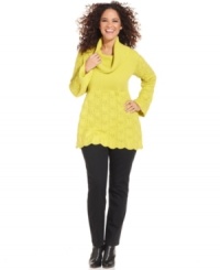 Snag a sleek look with Style&co.'s plus size skinny jeans, featuring a black wash! Snag a sleek look with Style&co.'s plus size skinny jeans, featuring a black wash!
