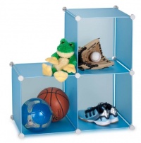 Honey-Can-Do SFT-01466 3-Cube 14-Inch Storage Unit, Sturdy Storage Solution, Blue Honey-Can-Do SFT-01466 3-Cube 14-Inch Storage Unit, Sturdy Storage Solution, Blue