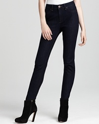 Go deep with this dark wash saturating DL1961's skinny jeans. The chic high waist and illusion front pockets keep the look super streamlined. Go deep with this dark wash saturating DL1961's skinny jeans. The chic high waist and illusion front pockets keep the look super streamlined.
