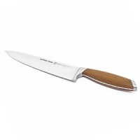 Made from German stainless steel and hand sculpted Asian teak wood, Schmidt Brothers' 8 chef knife is the ultimate culinary tool. Made from German stainless steel and hand sculpted Asian teak wood, Schmidt Brothers' 8 chef knife is the ultimate culinary tool.