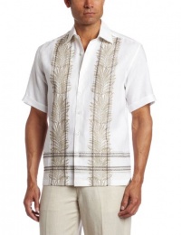 Cubavera Men's Short Sleeve Engineer Print With Embroidered Shirt Cubavera Men's Short Sleeve Engineer Print With Embroidered Shirt