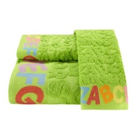 Kassatex Bambini ABC Towel Set, Apple Green Kassatex Bambini ABC Towel Set, Apple Green
