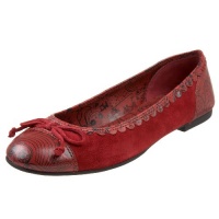 Marc by Marc Jacobs Women's 694148 Ballerina Flat,Burgundy,38.5 EU (US Women's 8.5 M)