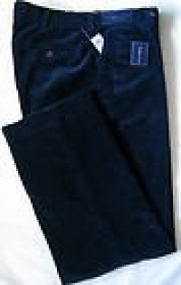 Polo By Ralph Lauren Navy Cotton Corduroy Pleated Cuffed Classic BAI Pant