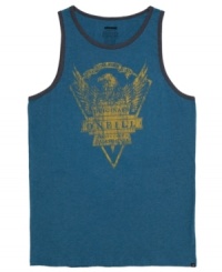 Get a retro vibe for some old-school fun in this graphic tank from O'Neill. Get a retro vibe for some old-school fun in this graphic tank from O'Neill.