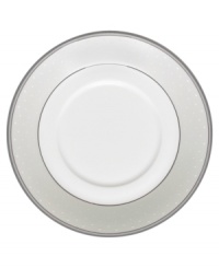 Set a dazzling tea or coffee service with this fine china saucer. From innovative designer Monique Lhullier, it features a raised dot pattern tipped with platinum for a burst of sophisticated charm. Set a dazzling tea or coffee service with this fine china saucer. From innovative designer Monique Lhullier, it features a raised dot pattern tipped with platinum for a burst of sophisticated charm.
