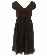 Suzi Chin Plus Size Dress, Cap Sleeve Chiffon Empire Waist Suzi Chin Plus Size Dress, Cap Sleeve Chiffon Empire Waist