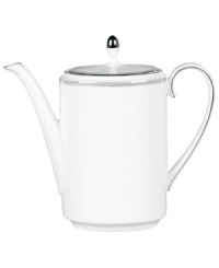 Romance weds modern sensibility in bridal designer Vera Wang's exquisite dinnerware and dishes collaboration with Wedgwood. Echoing the decorative touches that transform a bridal gown, Grosgrain's pure white bone china is adorned with a border of textured platinum ribbon. Holds 22.5 oz. capacity. Romance weds modern sensibility in bridal designer Vera Wang's exquisite dinnerware and dishes collaboration with Wedgwood. Echoing the decorative touches that transform a bridal gown, Grosgrain's pure white bone china is adorned with a border of textured platinum ribbon. Holds 22.5 oz. capacity.