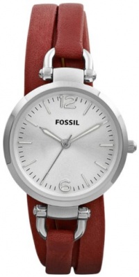 Fossil Watches, Women's Georgia Three Hand Leather Watch Brick Red Fossil Watches, Women's Georgia Three Hand Leather Watch Brick Red