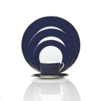 Mikasa Color Studio Blue and Platinum 5-Piece Placesetting Mikasa Color Studio Blue and Platinum 5-Piece Placesetting