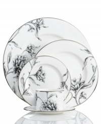 Floral arrangement. Echoing drawings found in an artist's sketchbook, the exquisite Floral Illustrations 5-piece place settings from Marchesa by Lenox create a decidedly elegant statement at any meal. Floral arrangement. Echoing drawings found in an artist's sketchbook, the exquisite Floral Illustrations 5-piece place settings from Marchesa by Lenox create a decidedly elegant statement at any meal.