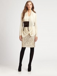A whimsical combination of lace and sequins gives this skirt ultra-feminine appeal.Back zipperBack waist dartsFully linedAbout 23 longPolyesterDry cleanImported Model shown is 5'10 (177cm) wearing US size 4. A whimsical combination of lace and sequins gives this skirt ultra-feminine appeal.Back zipperBack waist dartsFully linedAbout 23 longPolyesterDry cleanImported Model shown is 5'10 (177cm) wearing US size 4.