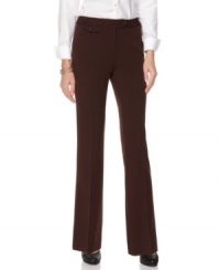 Buttoned tabs at the waistband of these petite pants by Jones New York Signature give them a unique look. Pair with a button-front shirt and tuck in to to show off this stylish work look. (Clearance) Buttoned tabs at the waistband of these petite pants by Jones New York Signature give them a unique look. Pair with a button-front shirt and tuck in to to show off this stylish work look. (Clearance)