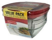 Rubbermaid 1-Cup Glass Food Storage Container with Easy Find Lid 3 Piece Value Pack Rubbermaid 1-Cup Glass Food Storage Container with Easy Find Lid 3 Piece Value Pack