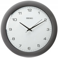 Seiko Wall Clock Silver-Tone Metallic Case Seiko Wall Clock Silver-Tone Metallic Case
