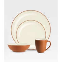 Noritake Colorwave Terra Cotta 4-Piece Place Setting, Coupe Shape Noritake Colorwave Terra Cotta 4-Piece Place Setting, Coupe Shape