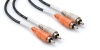 Hosa Cable CRA202 Dual RCA To Dual RCA Cable - 6.5 Foot