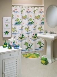 Frog Mania Bath Accessories, Shower Curtain Frog Mania Bath Accessories, Shower Curtain
