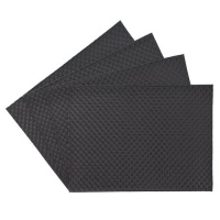 Benson Mills Allegro Faux Leather Placemat, Black, Set of 4 Benson Mills Allegro Faux Leather Placemat, Black, Set of 4