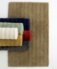 Experience a new level of softness with Lauren Ralph Lauren's Greenwich Stripe bath rug, featuring premium Comforel® nylon in a subtle stripe texture and a skid-resistant latex backing for safety. Coordinates with the Greenwich towel collection. Experience a new level of softness with Lauren Ralph Lauren's Greenwich Stripe bath rug, featuring premium Comforel® nylon in a subtle stripe texture and a skid-resistant latex backing for safety. Coordinates with the Greenwich towel collection.