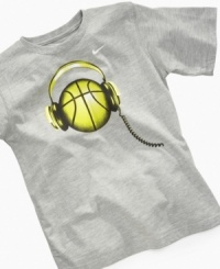 He's got the beat. Get him court-ready style with this tee from Nike. He's got the beat. Get him court-ready style with this tee from Nike.